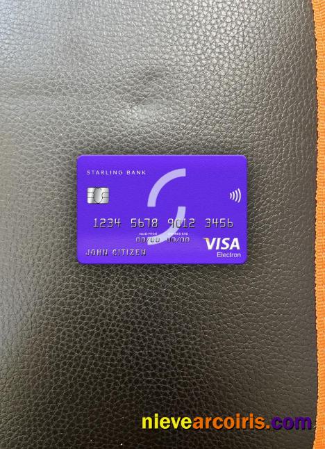 United Kingdom Starling bank visa electron card photolook